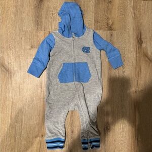 UNC Hooded Onesie North Carolina 9-12 mo